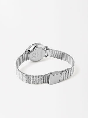 Watch With Stainless Steel Metallic Mesh Strap image number 2.0