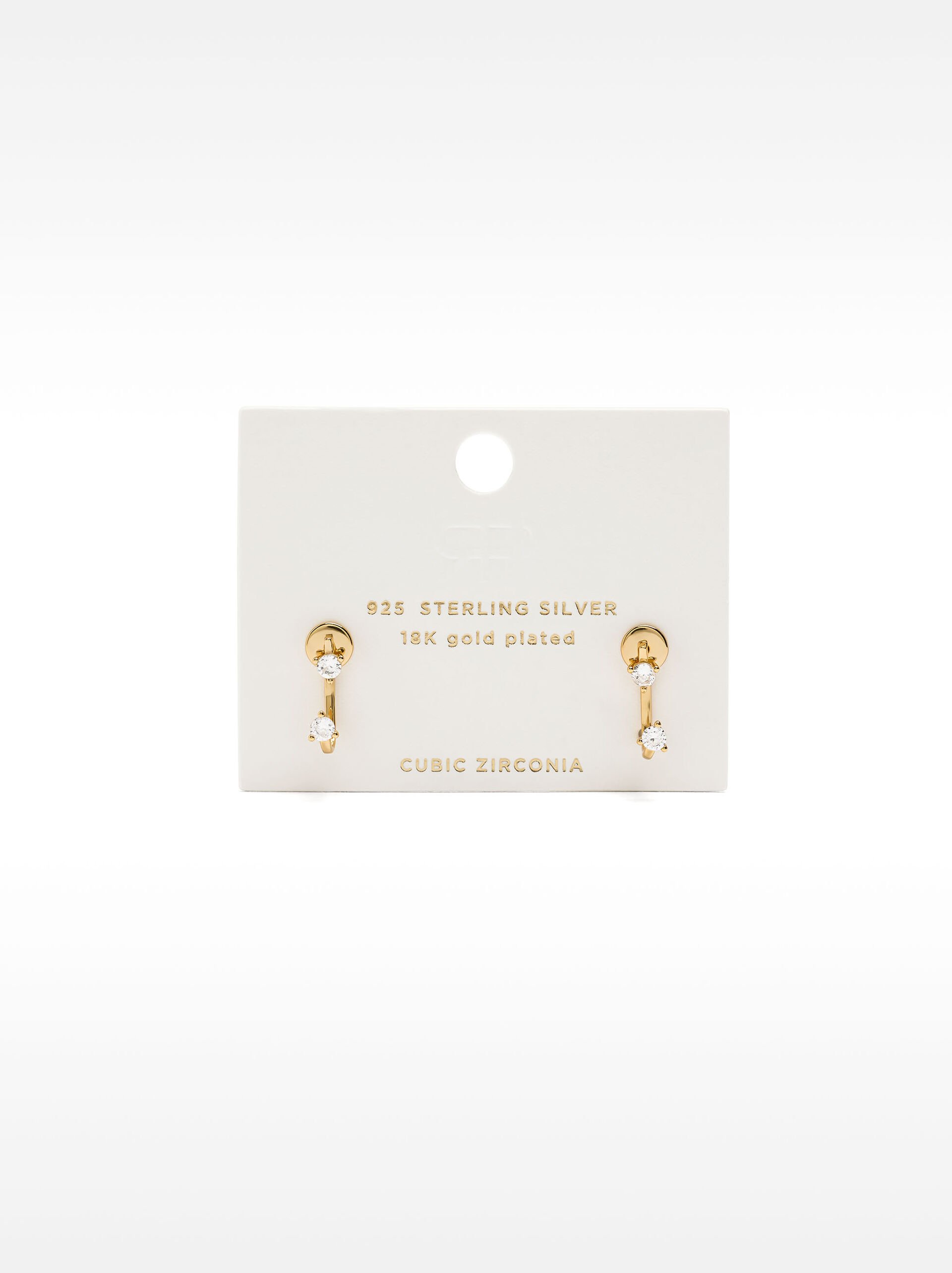 Pendientes ear jacket con circonitas - plata de ley 925 image number 4.0