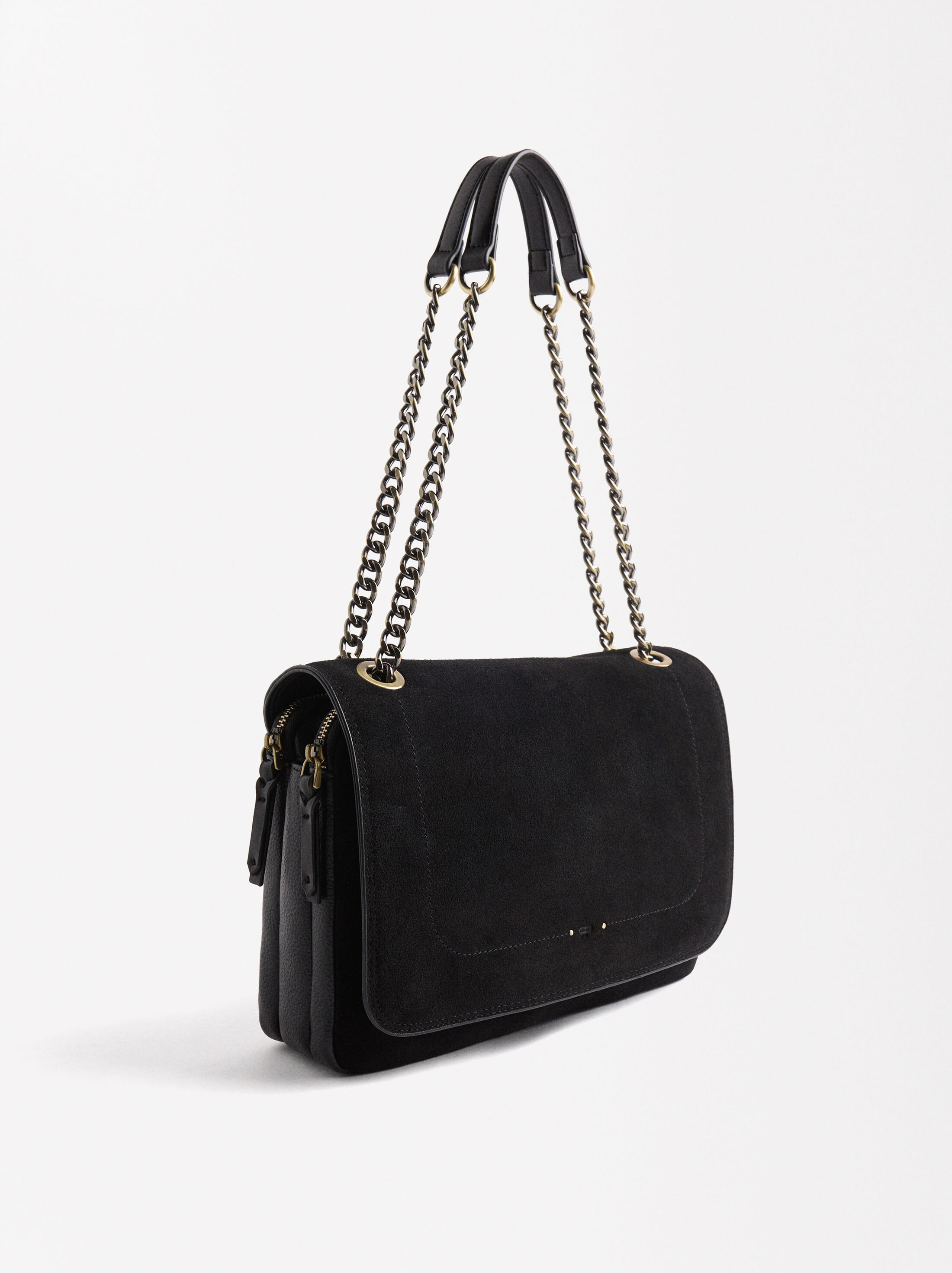 Bolso de hombro con piel image number 3.0