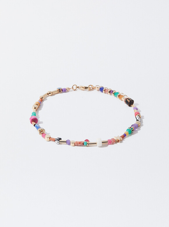 Anklet With Gemstone, Multicolor, hi-res