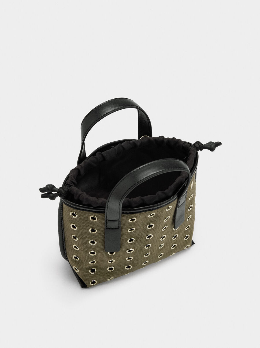 Bolso tote con tachuelas bolso interior