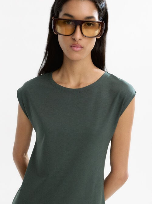 Plain midi dress