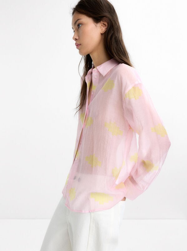 Printed lyocell shirt