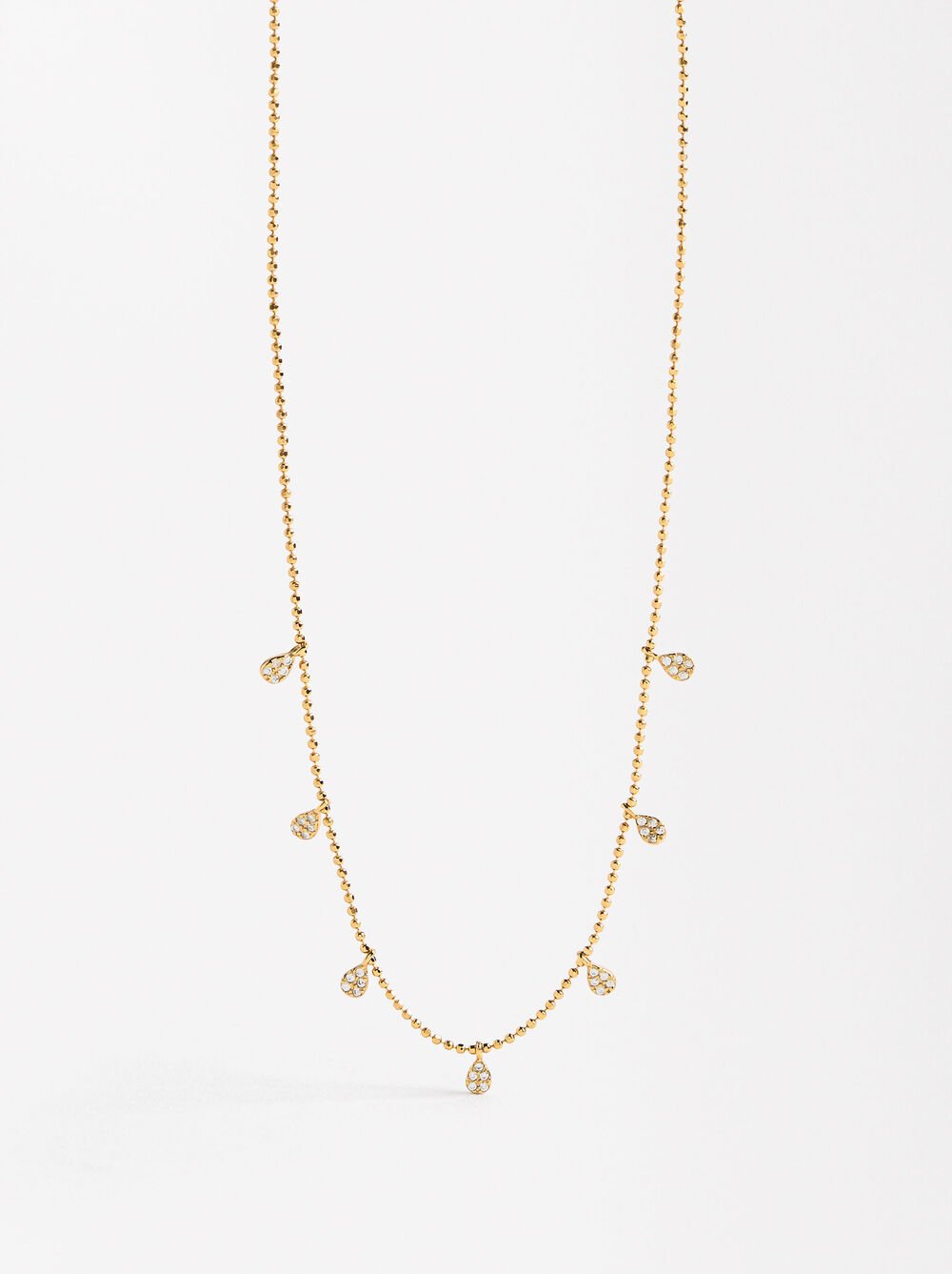 Collar corto con circonitas - Plata de ley 925
