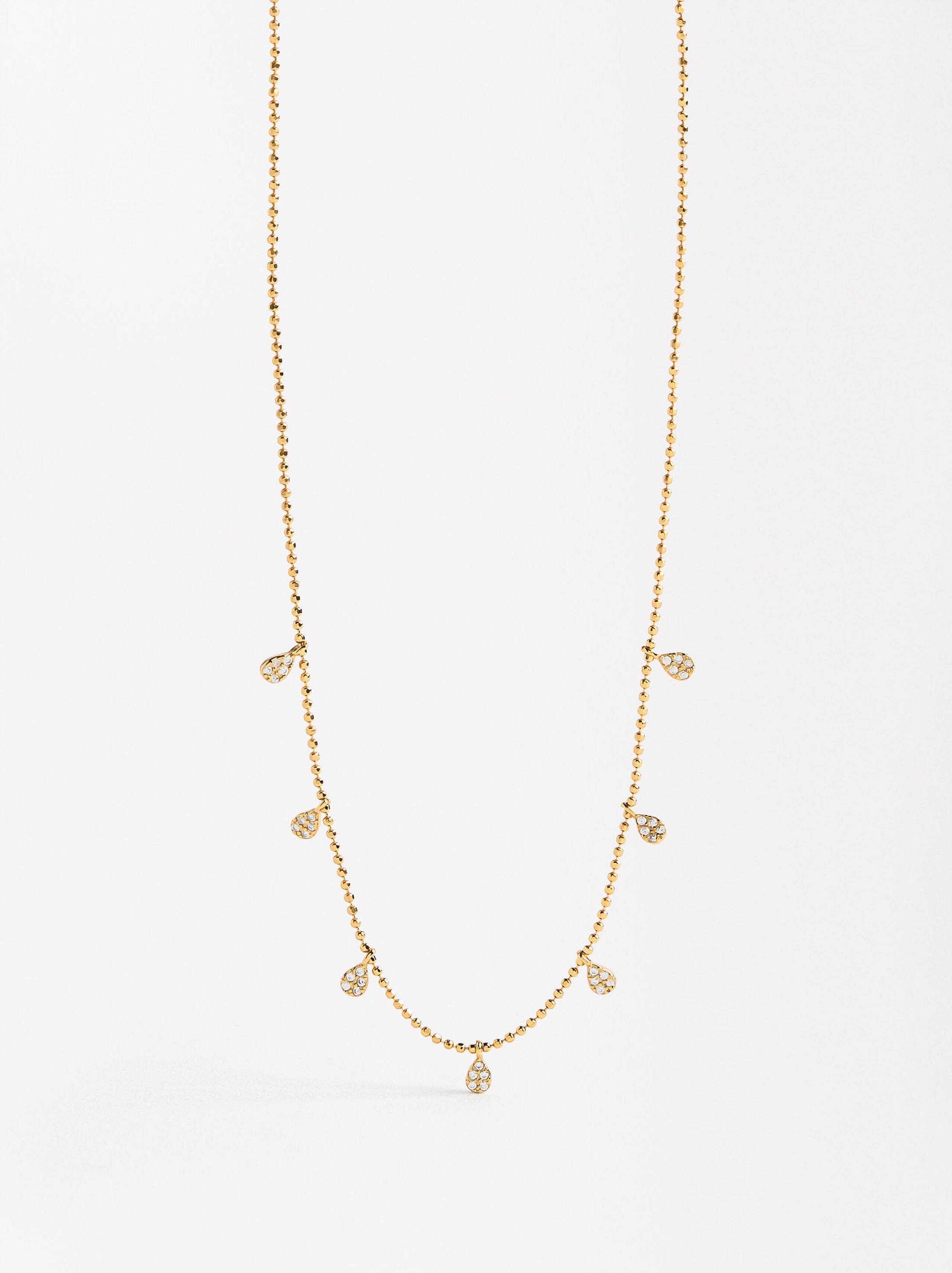 Short necklace with zirconias - 925 sterling silver image number 0.0