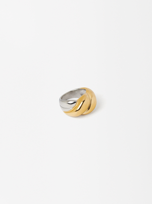 Braided Ring - Stainless Steel, Multicolor, hi-res
