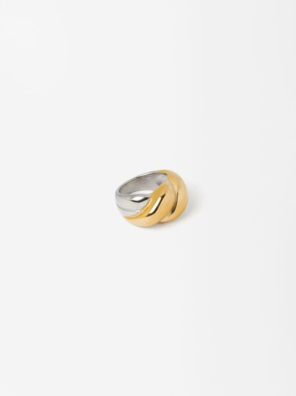 Braided Ring - Stainless Steel, Multicolor, hi-res