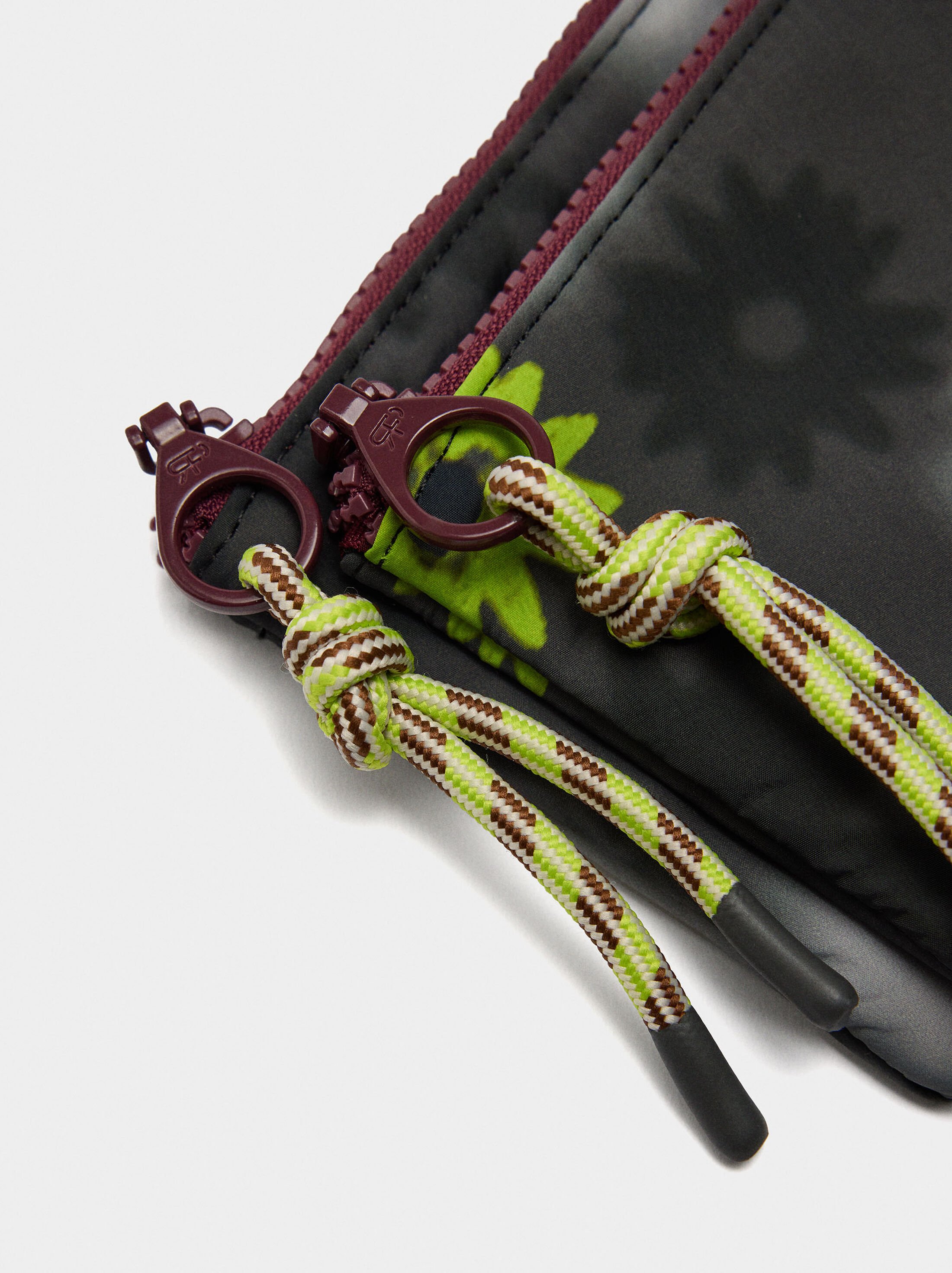 Printed floral nylon multi-purpose pouch image number 1.0