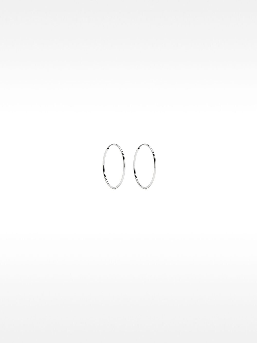 Small silver hoop earrings