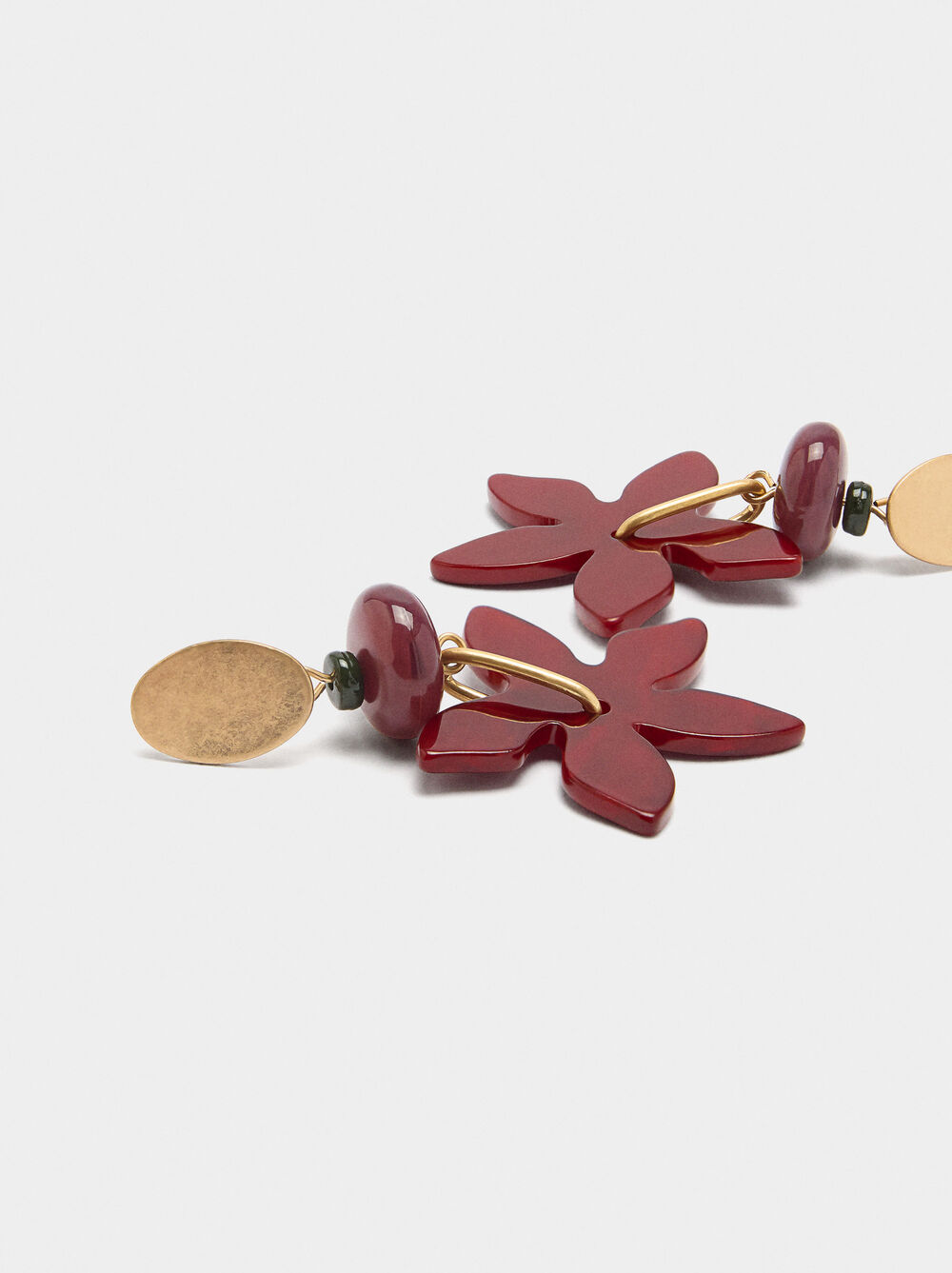 Long flower earrings