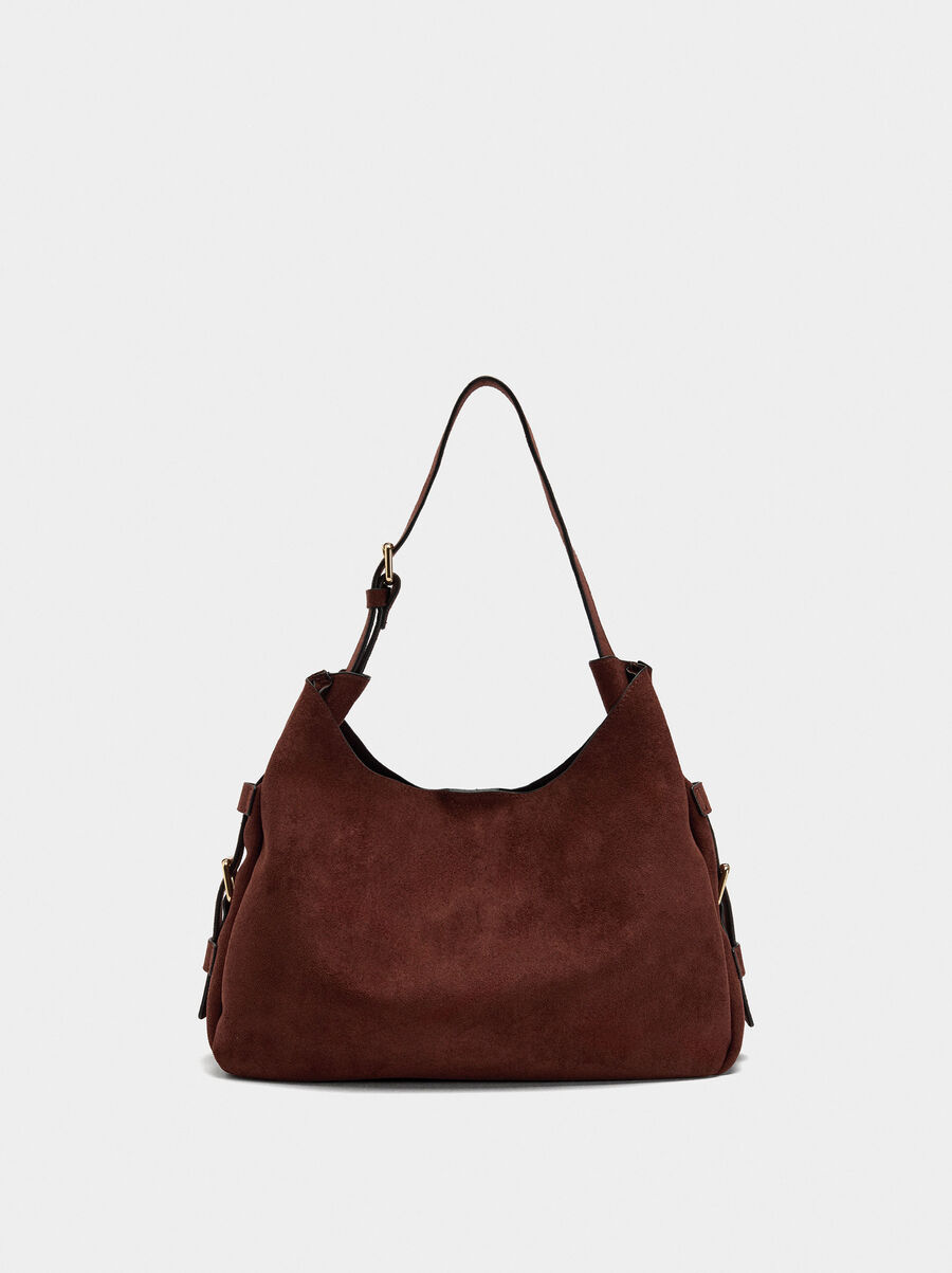 Shoulder bag with side buckles