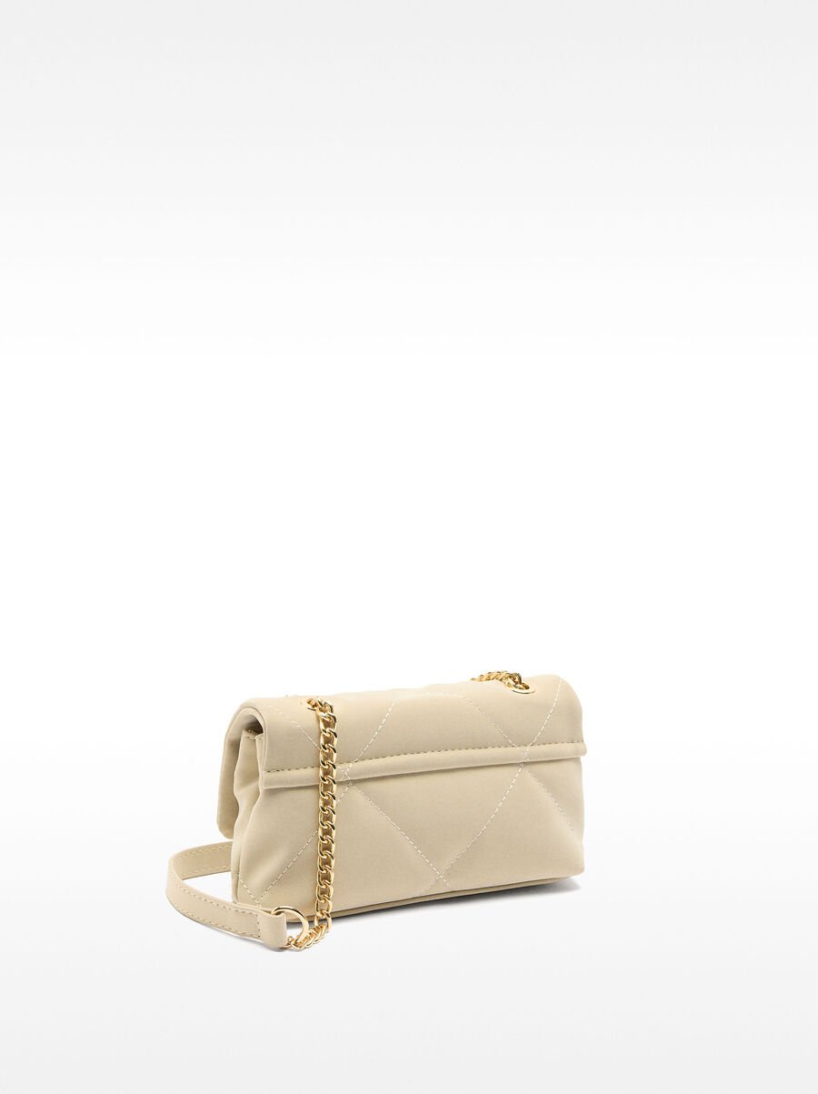 Schultertasche mit samtiger Textur