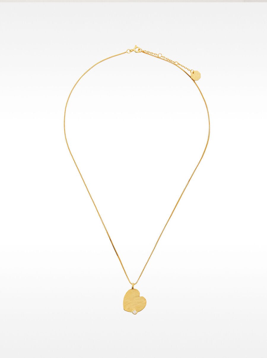 Zirconia heart necklace - 925 sterling silver