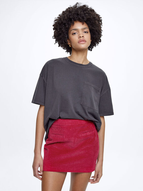 Corduroy Mini Skirt, , hi-res