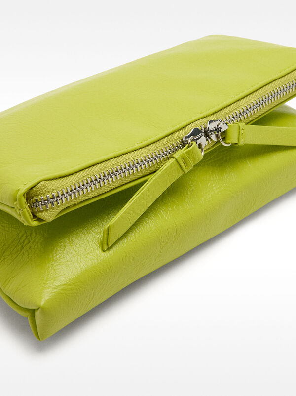 Crackle-effect crossbody bag