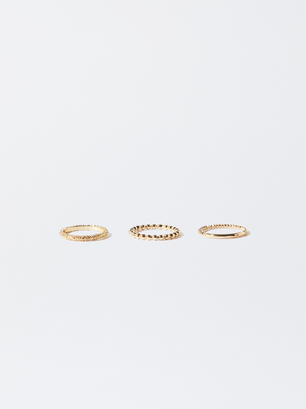 Set Of Golden Rings, Golden, hi-res