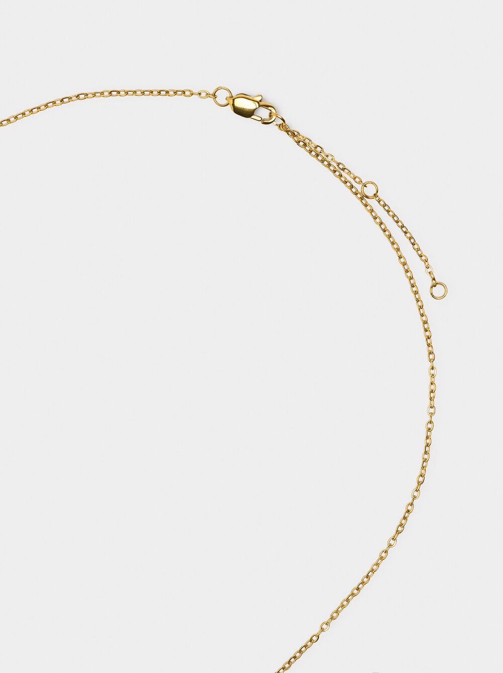 Necklace with freshwater pearls - stainless steel