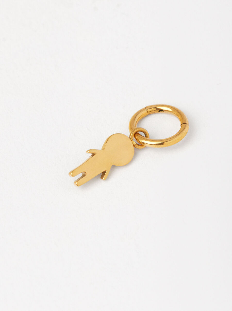 Stainless steel boy charm