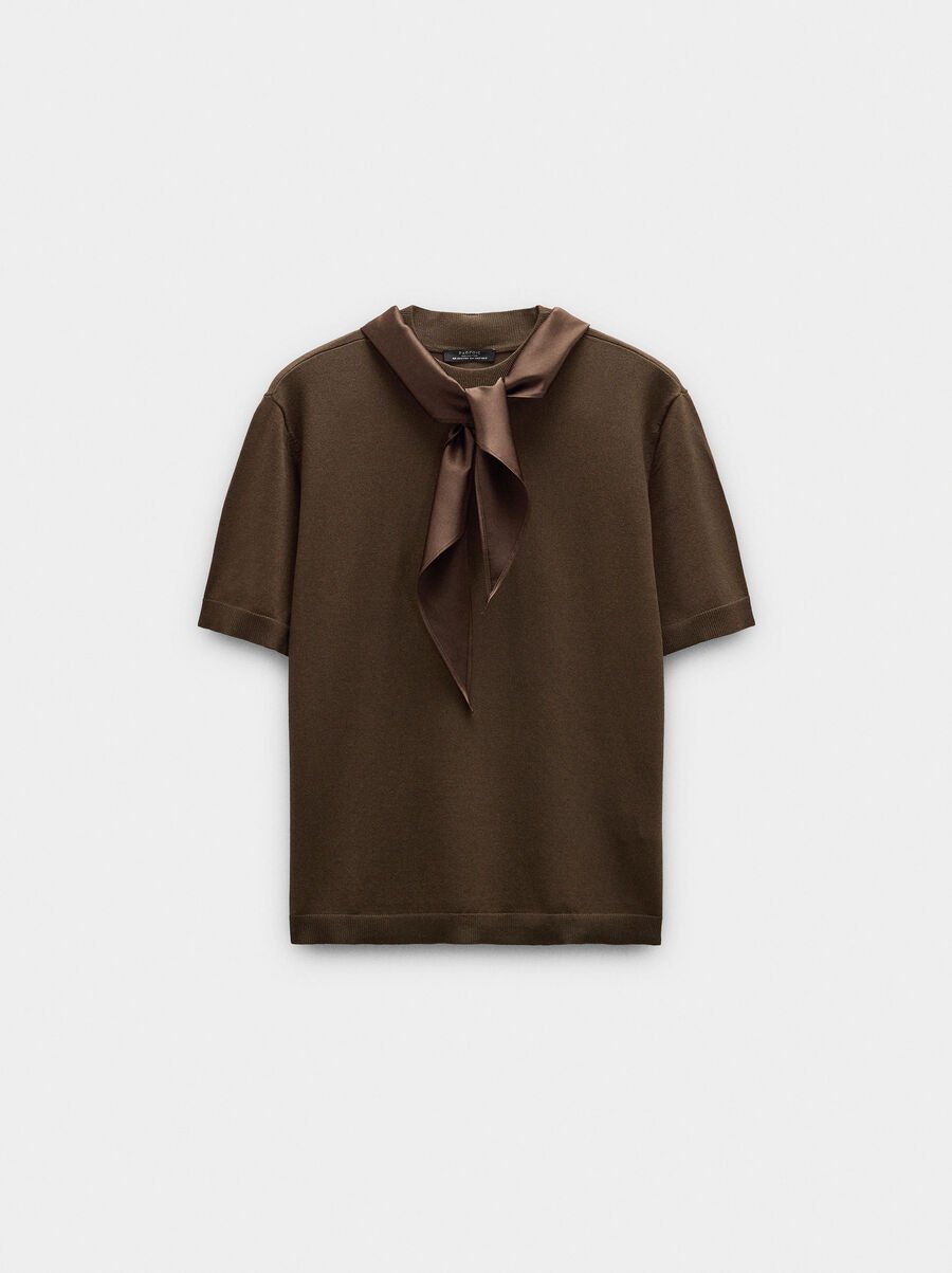 Jersey de punto con pañuelo