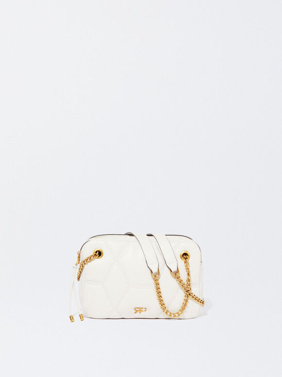 Quilted Crossbody Bag With Chain - White - Woman - Shoulder Bags 