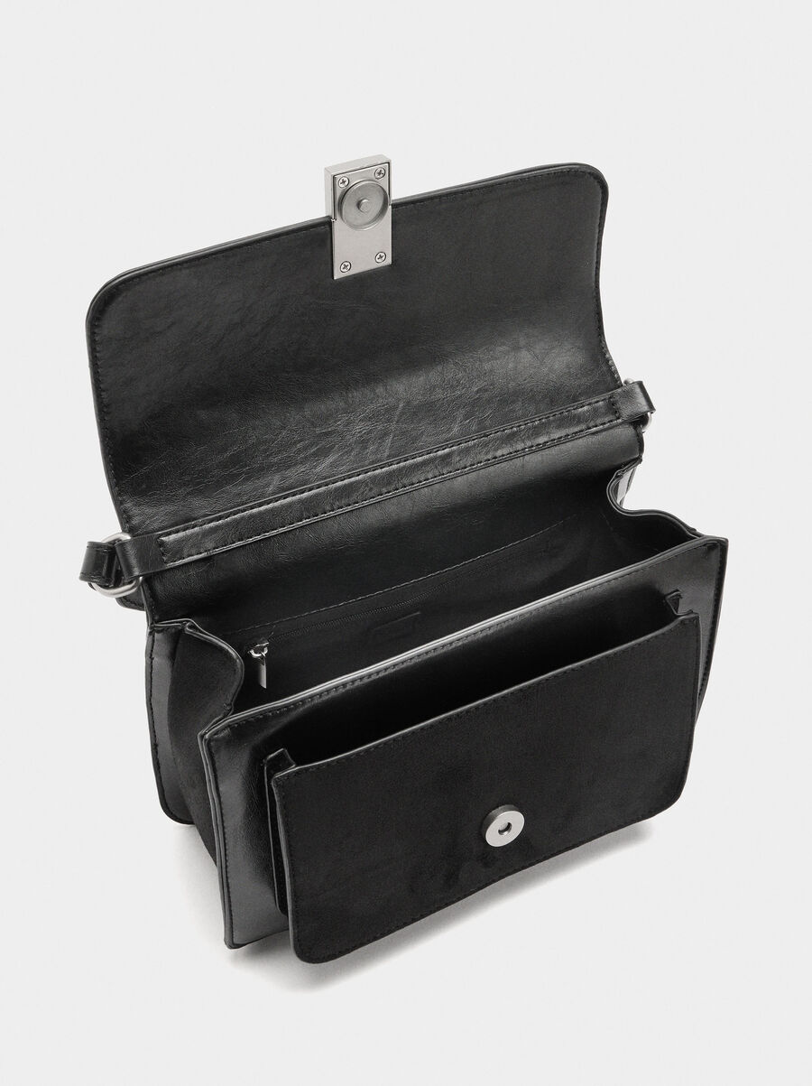 Bolso de mano con solapa