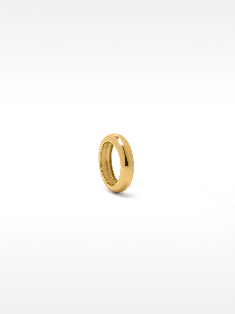 Anello arrotondato liscio - argento sterling 925