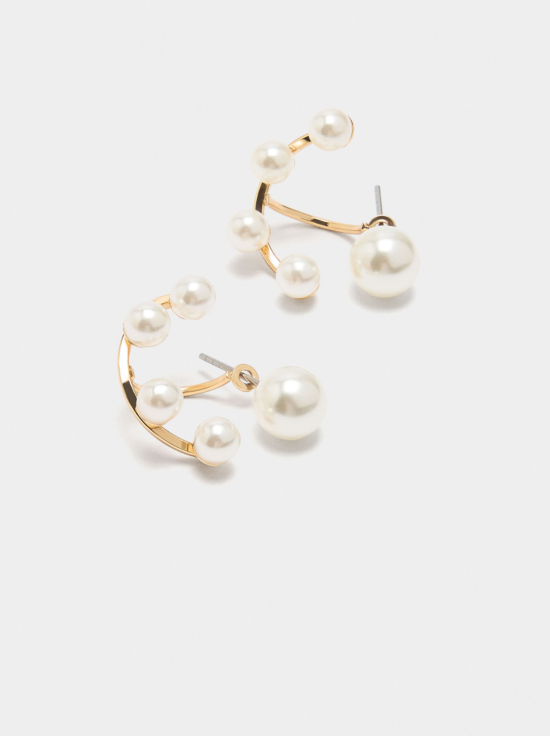 Earjacket earrings with pearls image number 1.0