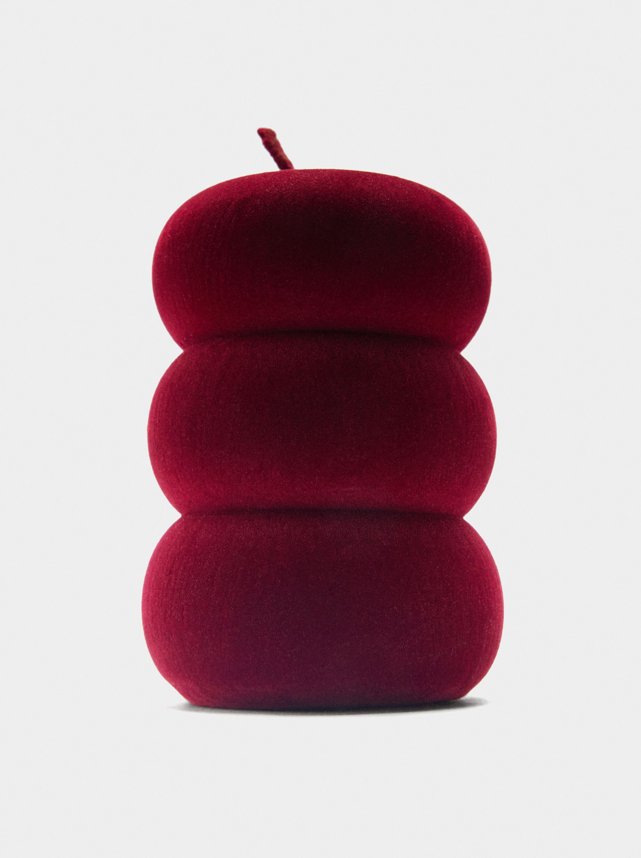 Decorative candle with velvety texture image number 2.0