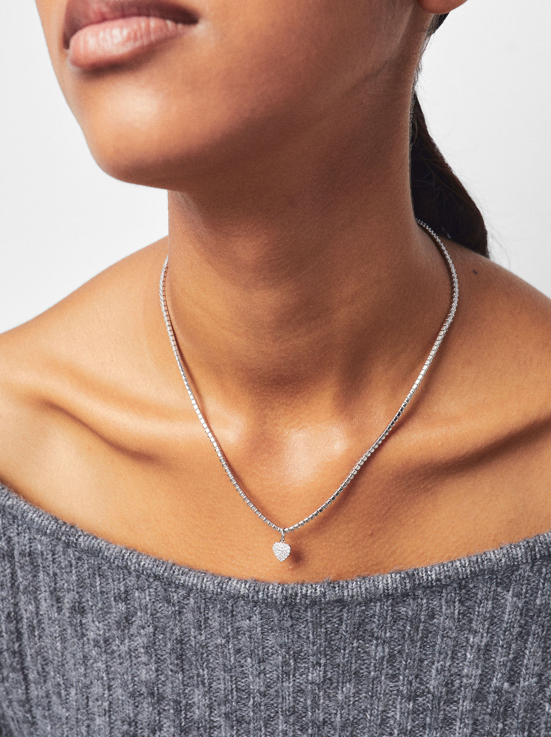 Collaret personalitzat d'argent 925 amb zircònies image number 1.0