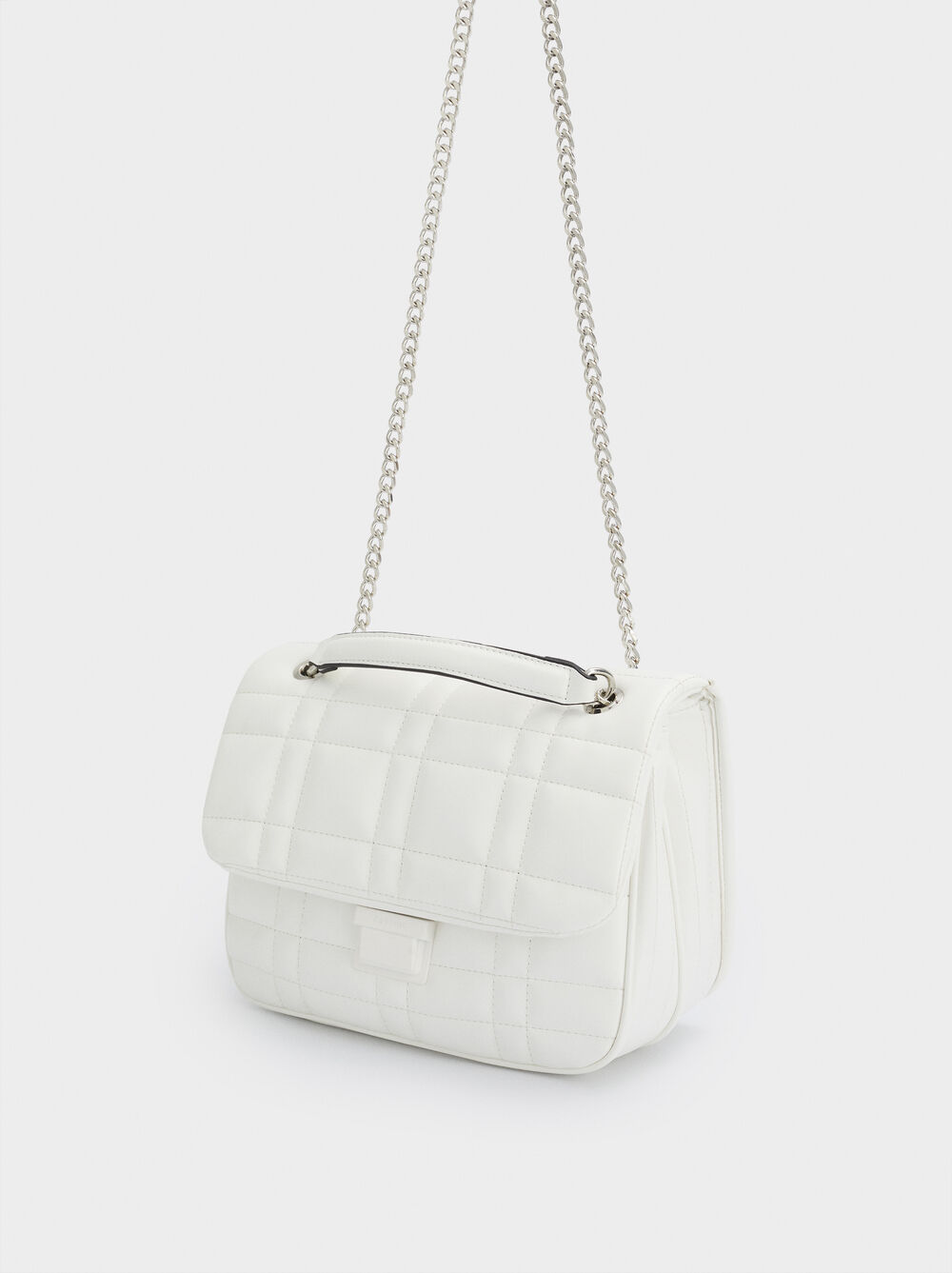 Quilted Crossbody Bag With Contrast Strap