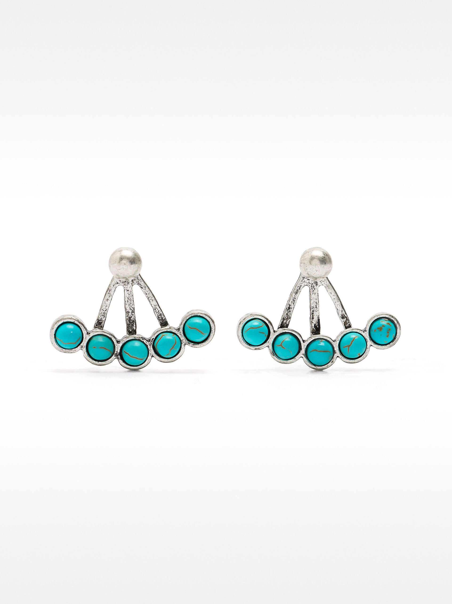Pendientes ear jacket con piedras image number 0.0