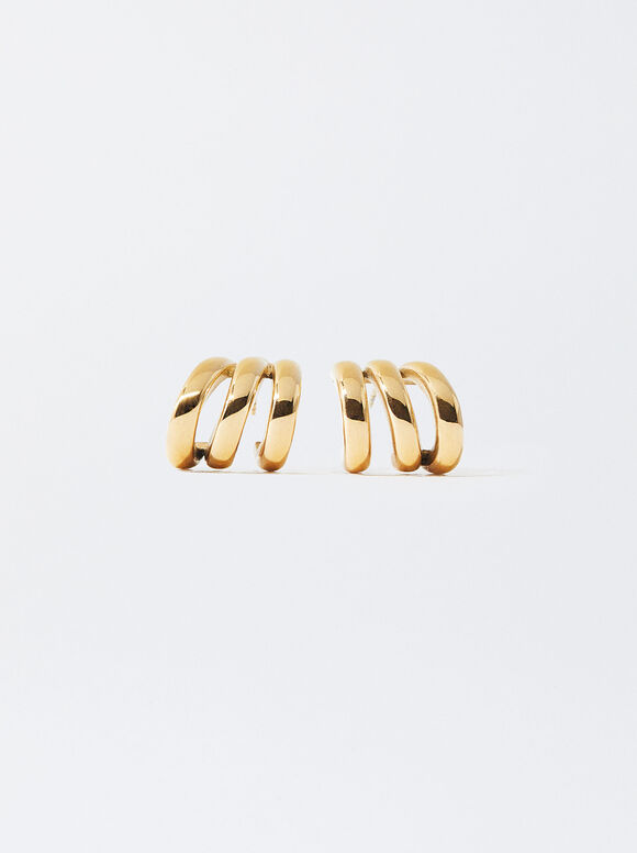 Golden Steel Rings, Golden, hi-res