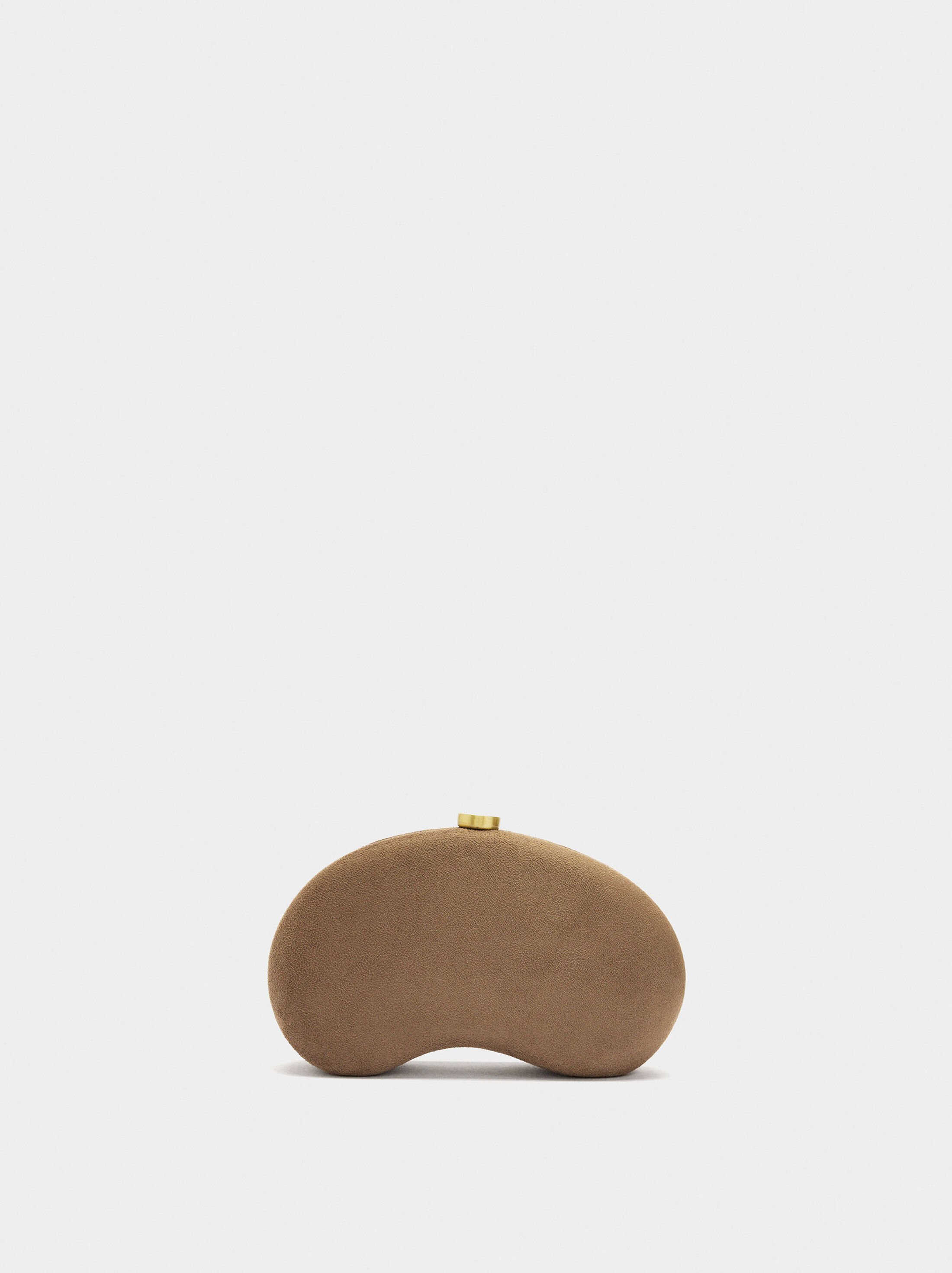 Oval party clutch with leather effect image number 0.0