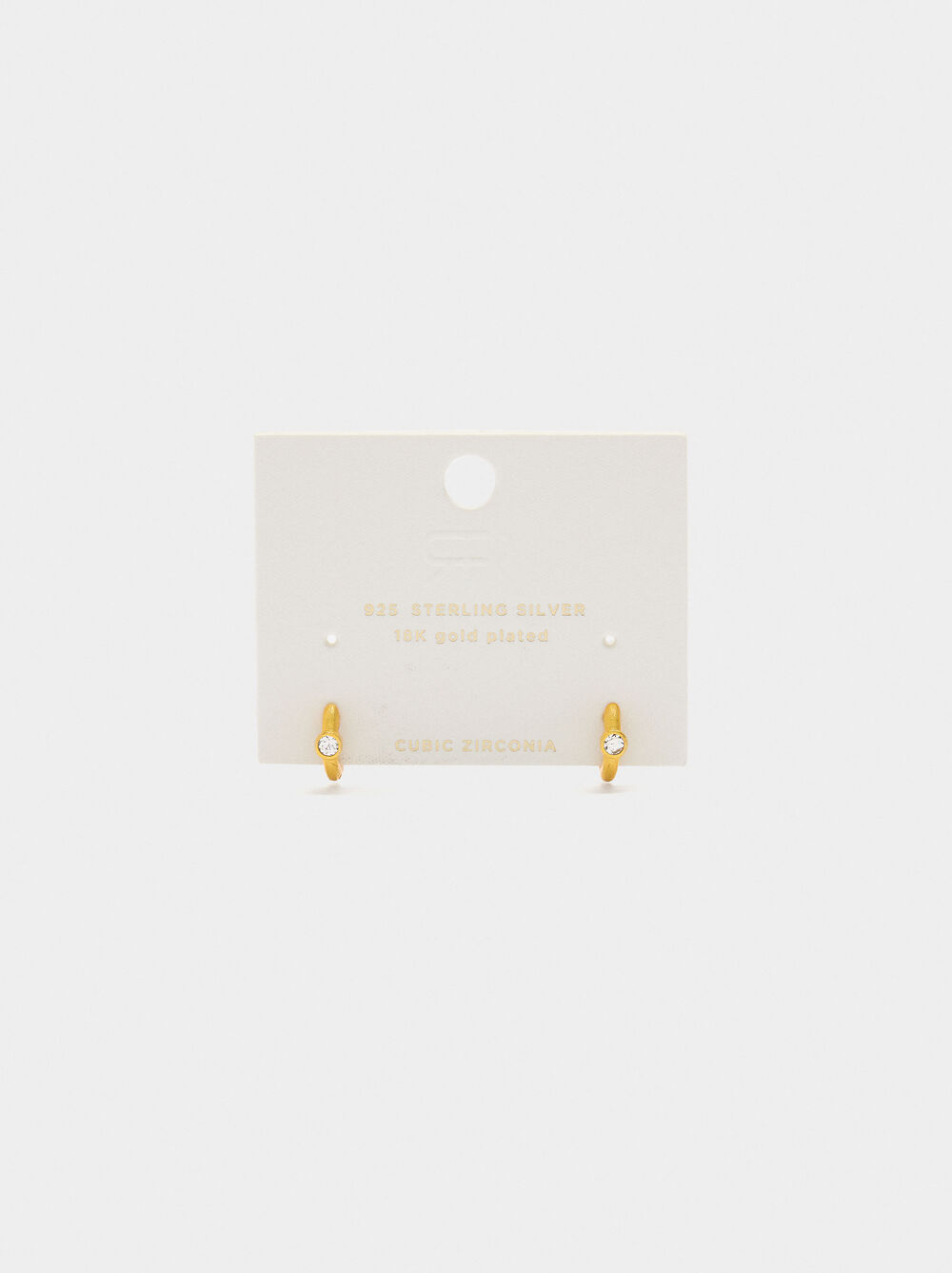 Hoop earrings with zirconia - 925 sterling silver