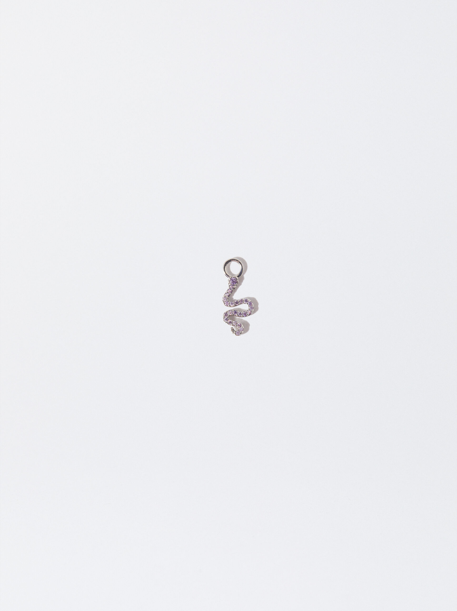 925 Silver Zirconia Snake Charm image number 0.0