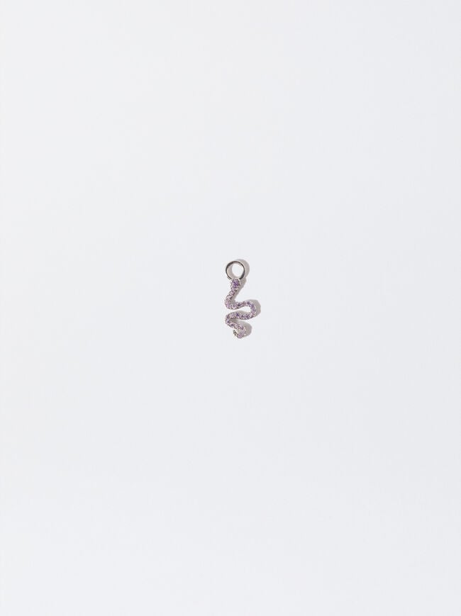 925 Silver Zirconia Snake Charm image number 0.0