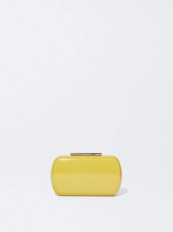Party Patent Clutch, Yellow, hi-res