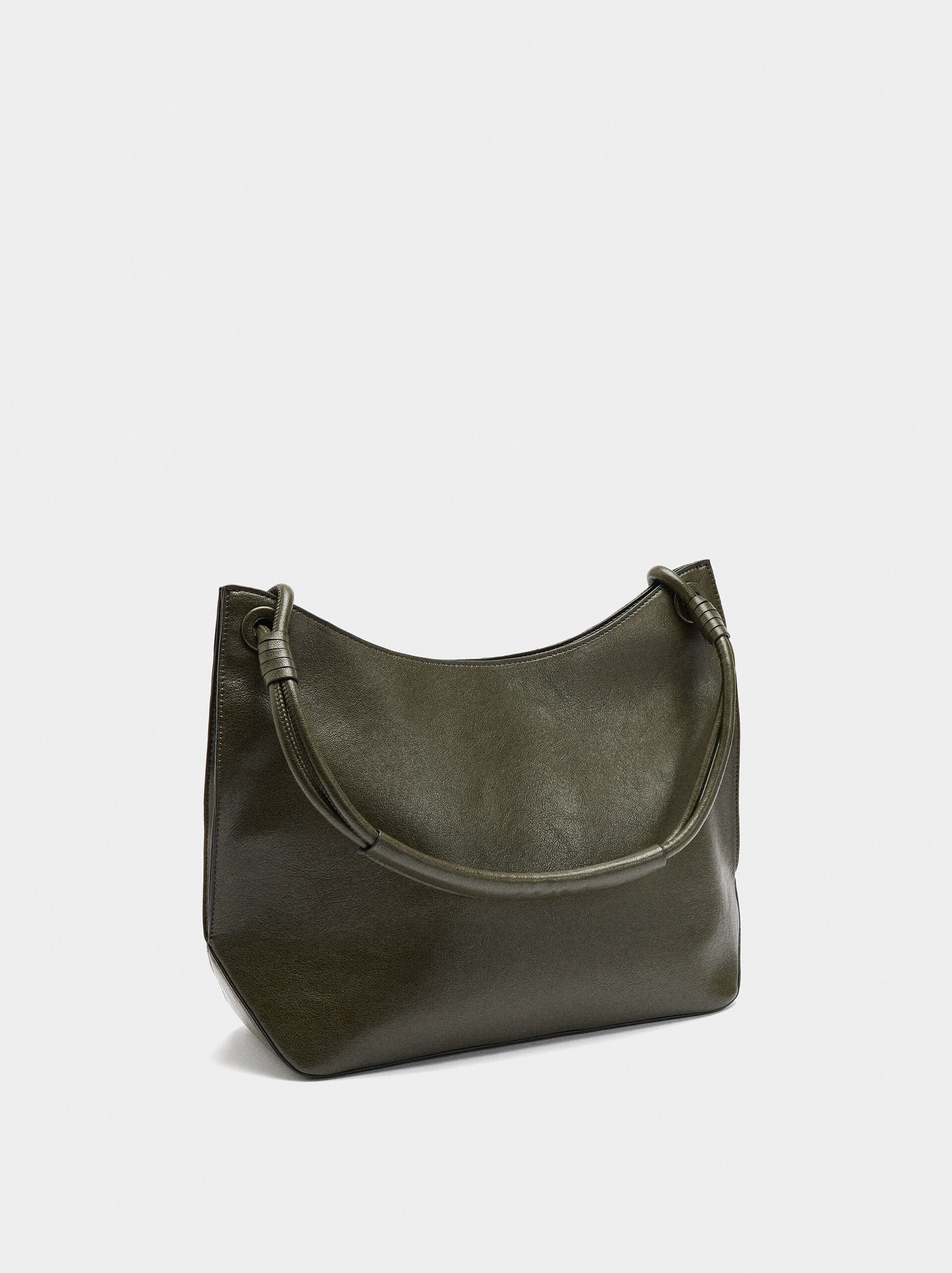 Shoulder bag with leather details image number 2.0