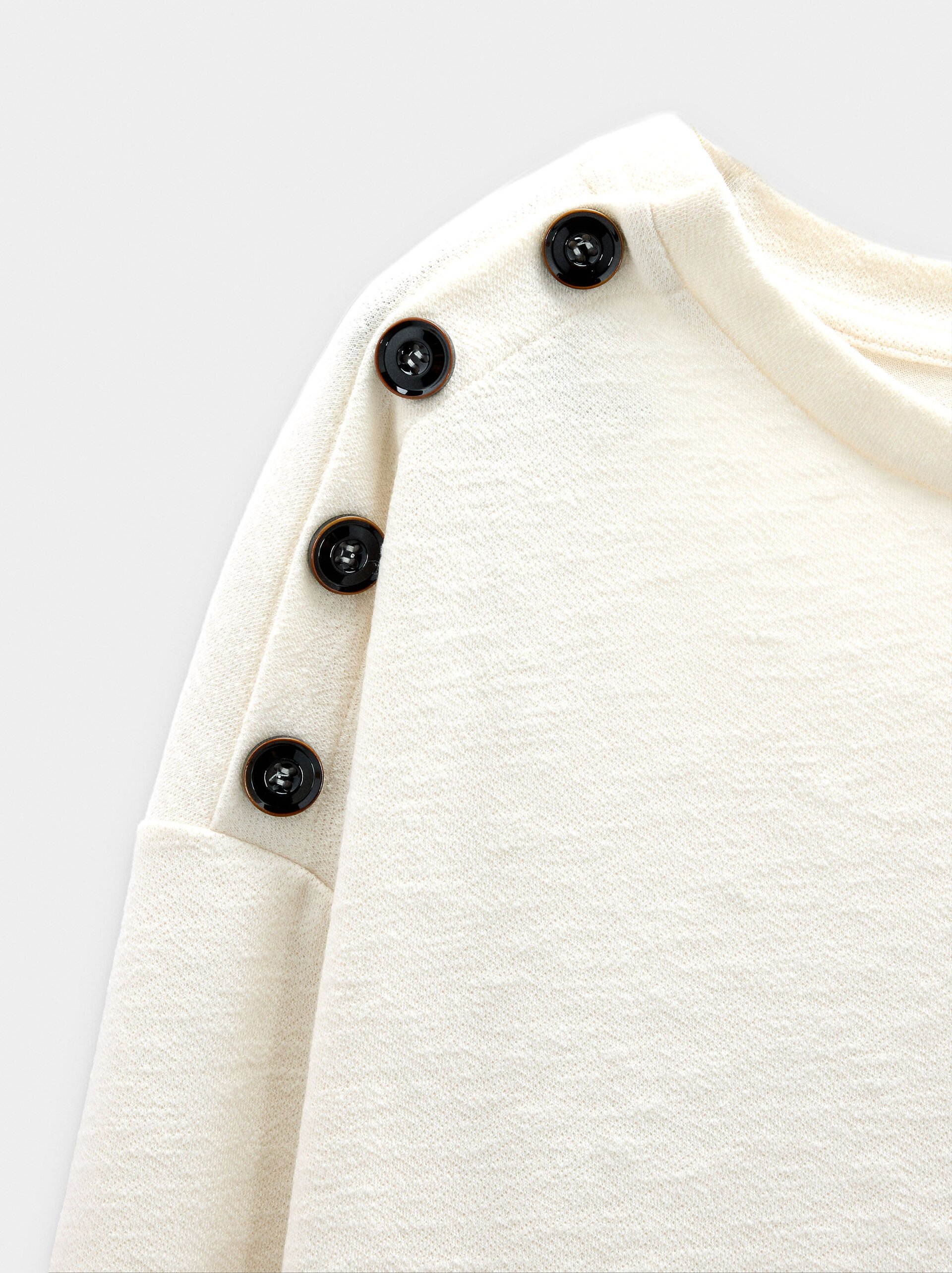 Long-sleeve sweater with buttons image number 6.0
