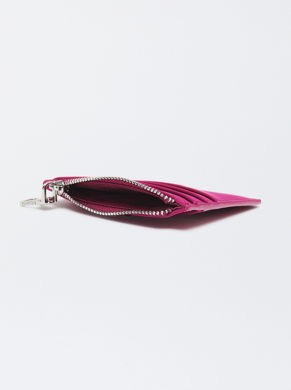 Card Holder With Hand Strap, Pink, hi-res