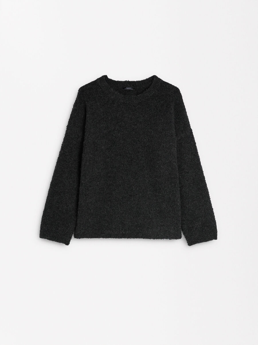 Knit sweater with wool blend
