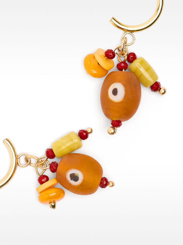 Beaded eye earrings