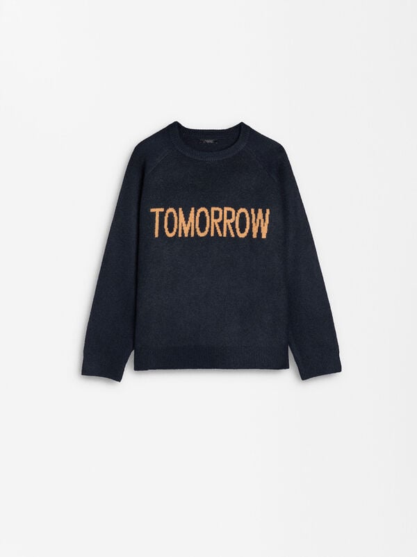 Jacquard knit sweater