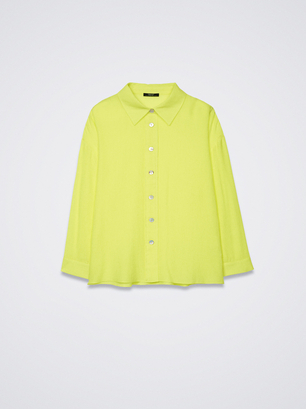 Long-Sleeve Textured Shirt, Yellow, hi-res