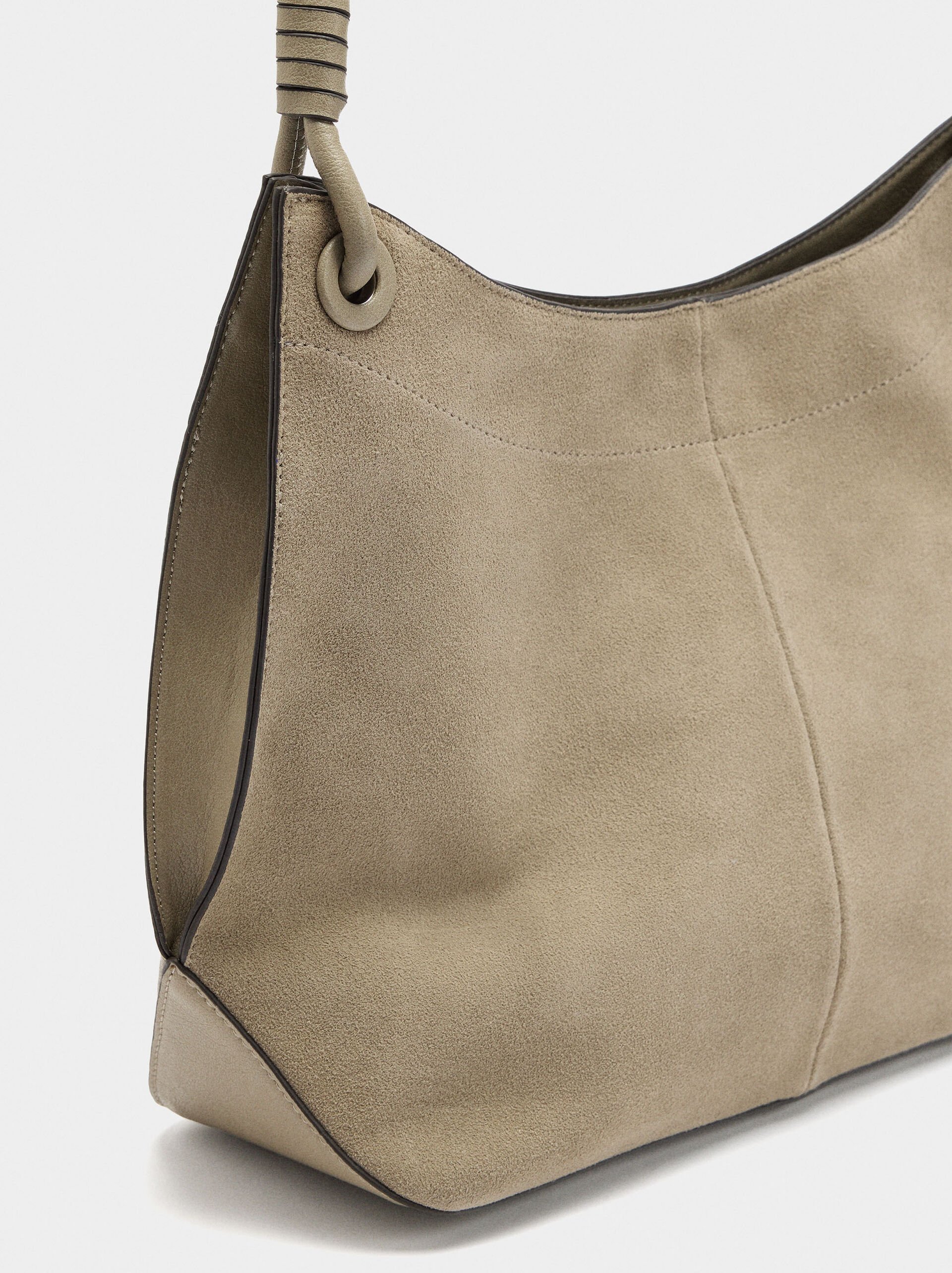 Shoulder bag with leather details image number 2.0