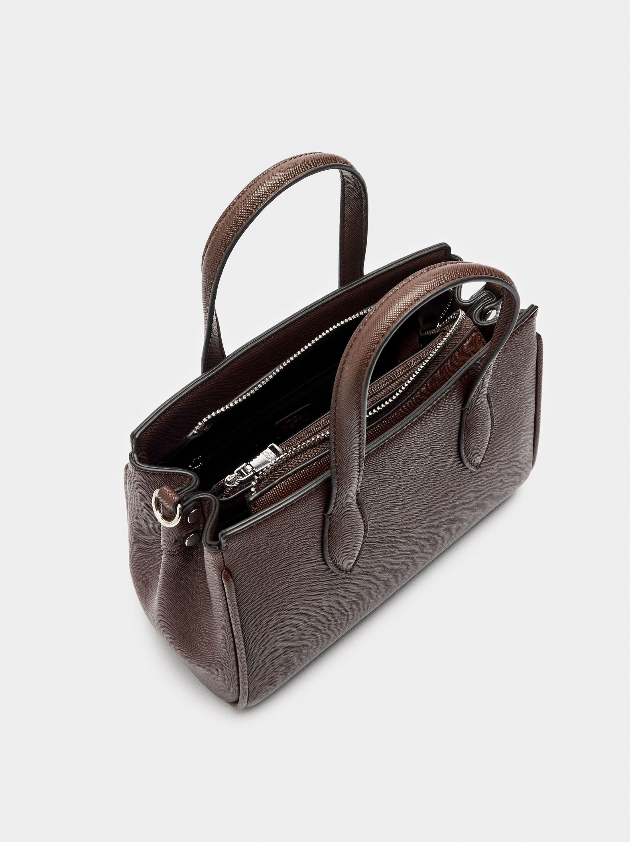 Bolso tote con textura S image number 3.0