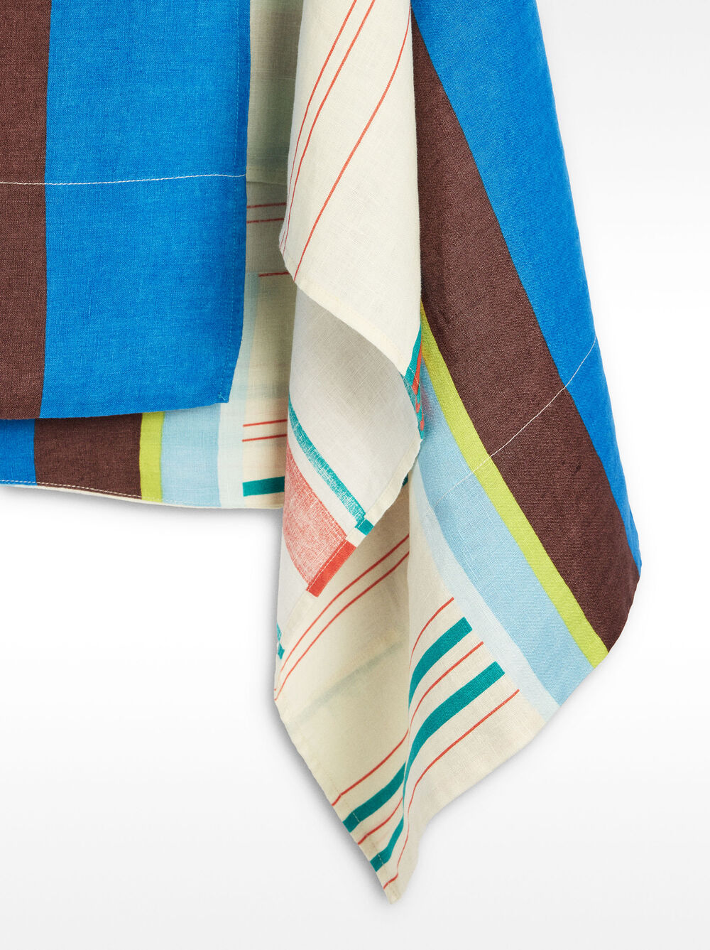 Jupe midi contrastée 100 % lin