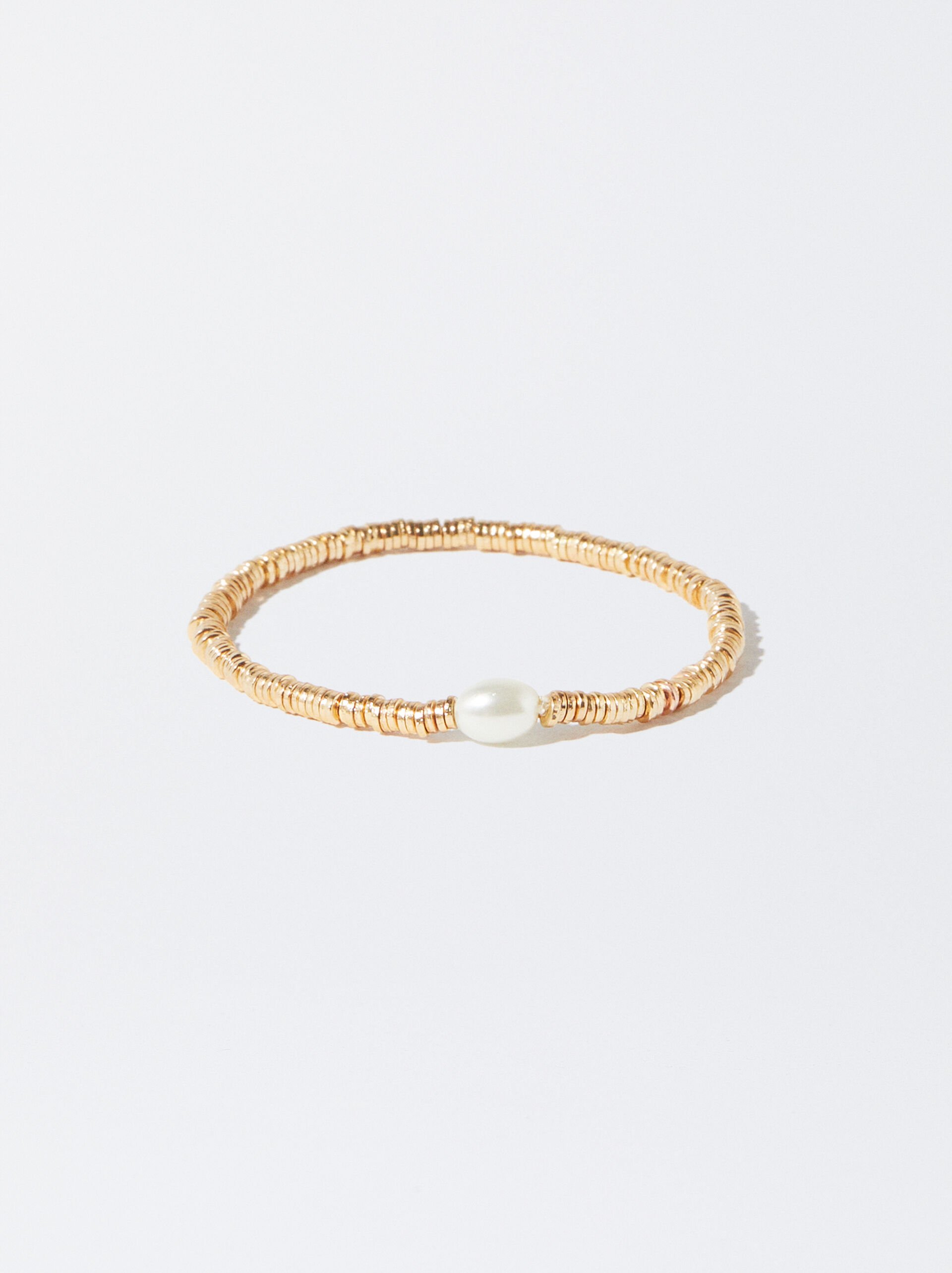 Gold-Toned Bracelet With Faux Pearl image number 2.0