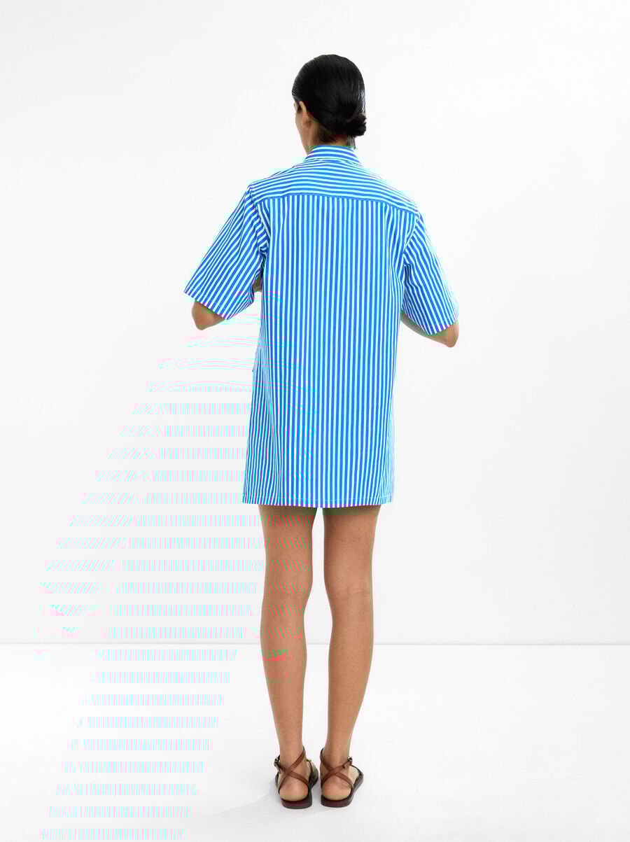 Striped shirtdress 100% cotton
