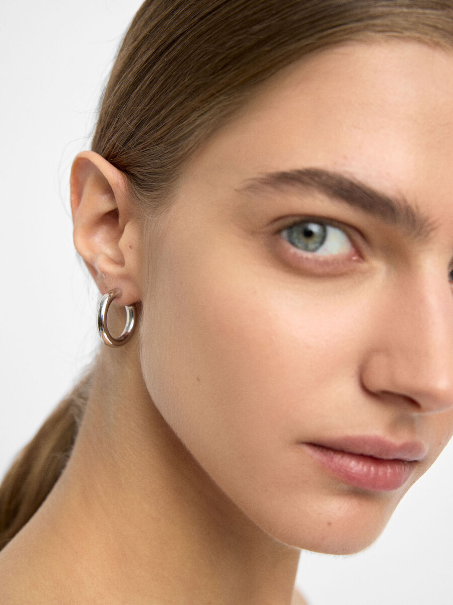 Open hoop earrings – 925 sterling silver